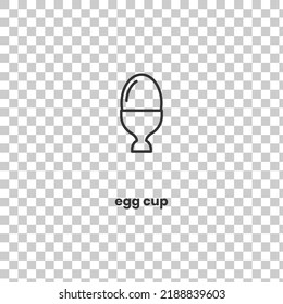 Vector Icon Of Egg Cup. Vector Illustration In Dark Color And Transparent Background (png)