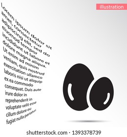 Vector icon eggs 10 EPS . Lorem Ipsum Illustration design