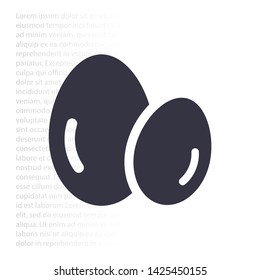 Vector icon eggs 10 EPS . Lorem Ipsum Illustration design