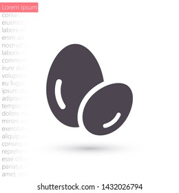 Vector icon eggs 10 EPS . Lorem Ipsum Illustration design