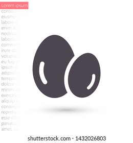 Vector icon eggs 10 EPS . Lorem Ipsum Illustration design