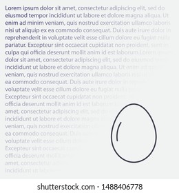 Vector icon eggs 10 EPS . Lorem Ipsum Illustration design