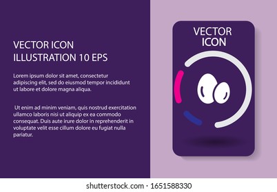 Vector icon eggs 10 EPS . Lorem Ipsum Illustration design