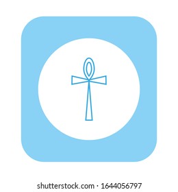 vector icon, egyptian cross symbol white background