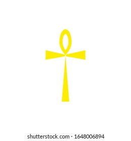 vector icon, egyptian cross symbol white background
