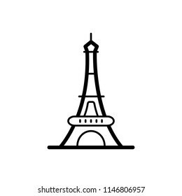 Vector icon for eiffel tower