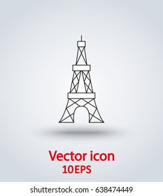 Vector icon Eiffel tower
