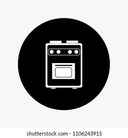 Vector icon of electric cooker with oven