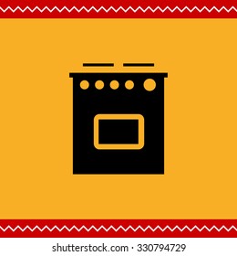 Vector icon of electric cooker with oven