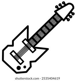 Icono de Vector de una guitarra eléctrica. Símbolo de la guitarra eléctrica