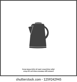 Vector icon of an electric kettle on white isolated background. Layers grouped for easy editing illustration. For your design.