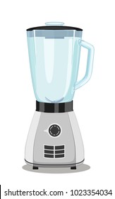 Vector icon of an electric stationary blender on white background. Quick preparation of vitamin dishes and drinks. The concept of healthy eating.