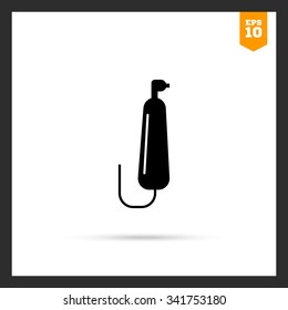 Vector icon of electric toothbrush with cord