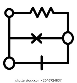 Vector icon electrical circuit on white background
Vector icon electricity