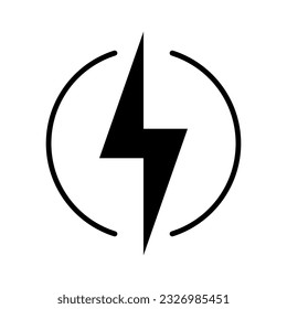 icono vectorial de la electricidad, la energía eléctrica, la energía eléctrica, el logotipo y el diseño gráfico