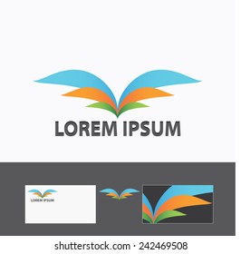 vector Icon element with business card template