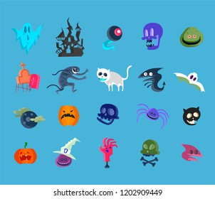 Vector icon and element decoration for happy Helloween