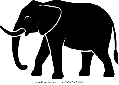 vector icon of an elephant silhouette