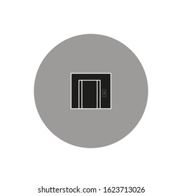 vector icon, elevator with open door