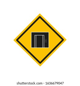 vector icon, elevator with open door