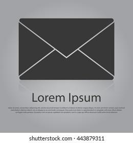 Vector icon of email concept. Flat design style. EPS 10