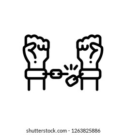 Vector icon for emancipating