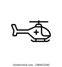 Vector icon for emergency helicopter
