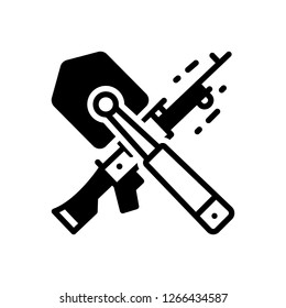 Vector icon for entrenching
