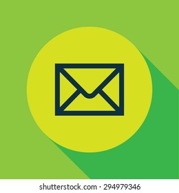 Vector icon Envelope Mail Illustration, Flat design style
