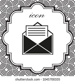 vector icon envelope on a geometric background of eps