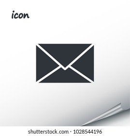 vector icon envelope on a wrapped silver sheet