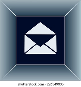 Vector icon Envelope with paper sheet - concept of email