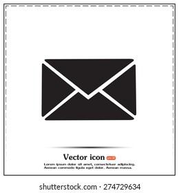 Vector icon Envelope with paper sheet - concept of email
