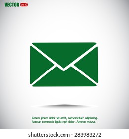 Vector icon Envelope with paper sheet - concept of email