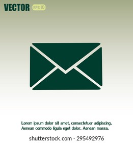 Vector icon Envelope with paper sheet - concept of email