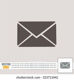 Vector icon Envelope with paper sheet - concept of email