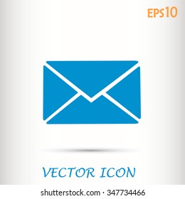 Vector icon Envelope with paper sheet - concept of email