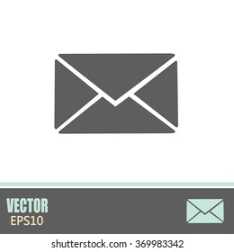 Vector icon Envelope with paper sheet - concept of email