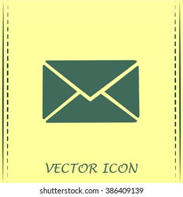 Vector icon Envelope with paper sheet - concept of email