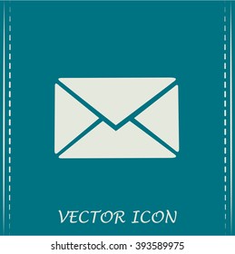 Vector icon Envelope with paper sheet - concept of email