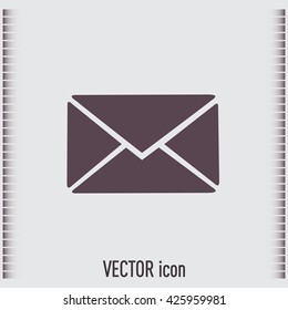 Vector icon Envelope with paper sheet - concept of email