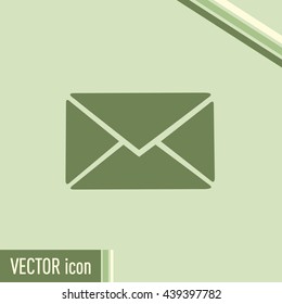 Vector icon Envelope with paper sheet - concept of email