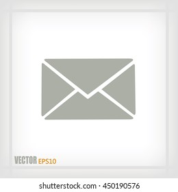 Vector icon Envelope with paper sheet - concept of email