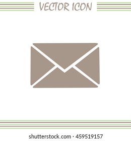 Vector icon Envelope with paper sheet - concept of email