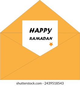 Vector icon Envelope with wishing happy Ramadan