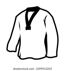 Vector icon equipment Tae Kwon Do Clothes