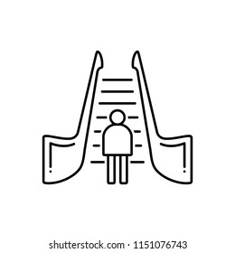 Vector icon for  escalator