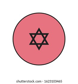 vector icon, esoteric pentagram symbol