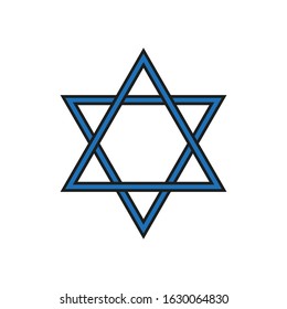 vector icon, esoteric pentagram symbol