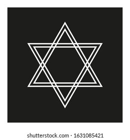 vector icon, esoteric pentagram symbol